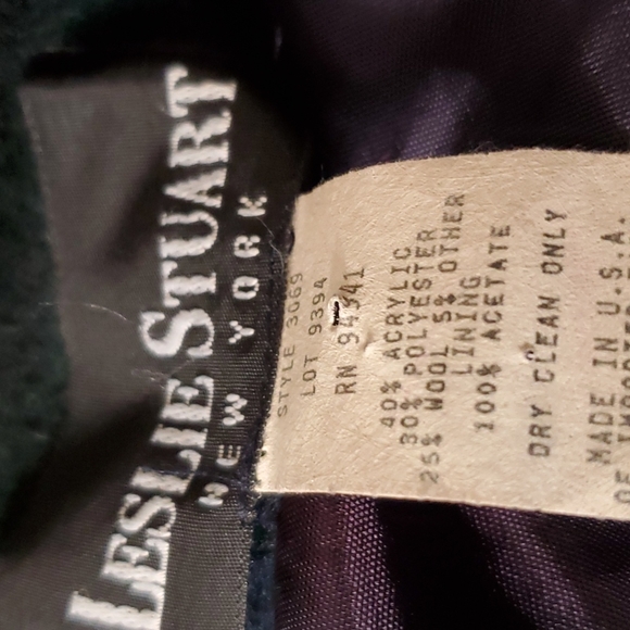 Leslie Stuart vintage  holiday black watch  plaid wool button-down blazer. - Picture 6 of 10